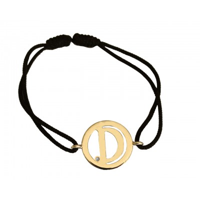 Alphabet D Gold Bracelet